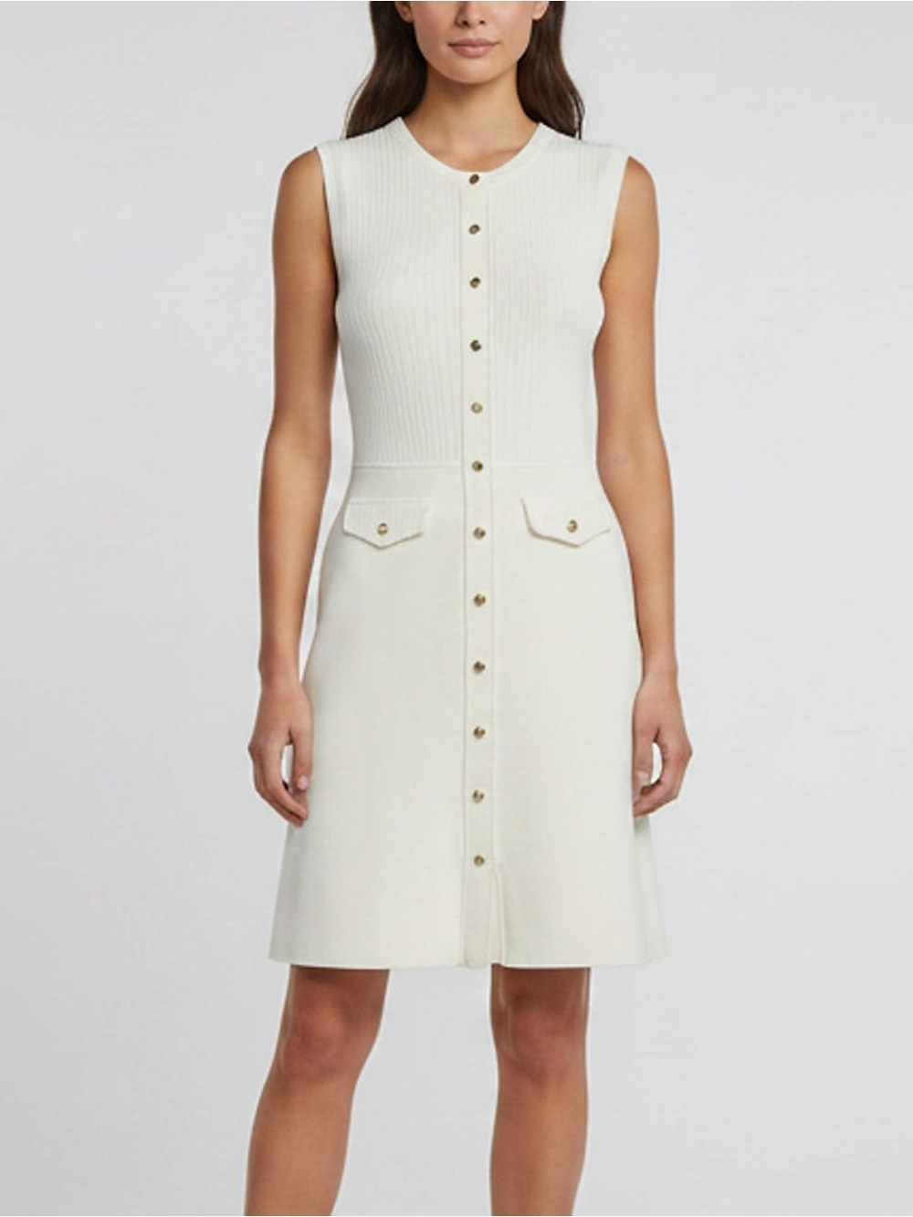 Sandro Rib Knit Sleeveless Dress